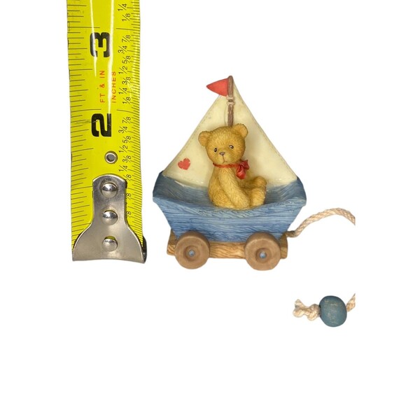 1999 Cherished Teddies Antique Sail Boat With Mini Bear Figurine NEW #537241 - Picture 8 of 10